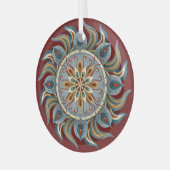 Painterly Mandala Ornament Aus Glas (Vorderseite links)