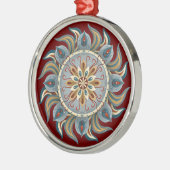 Painterly Mandala Ornament Aus Metall (Links)