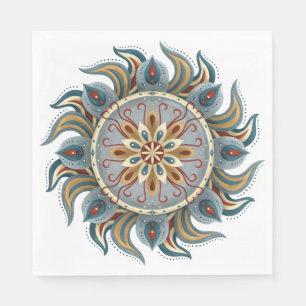 Painterly Mandala Serviette