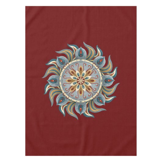 Painterly Mandala Tischdecke (Vorderseite)