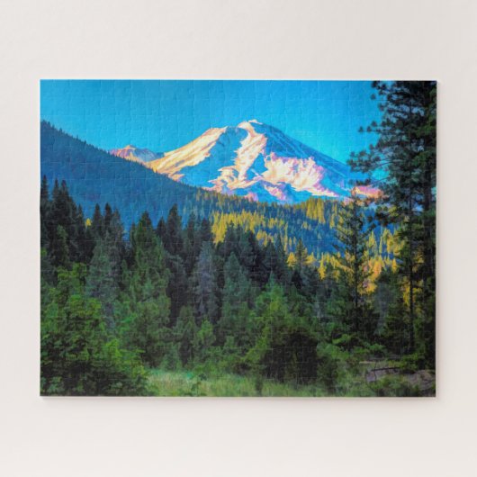 PAINTERLY MOUNT SHASTA PUZZLE (Horizontal)