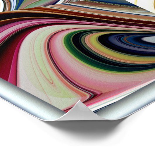 Painterly Muster wirbeln Poster (Ecke)