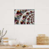 Painterly Muster wirbeln Poster (Küche)