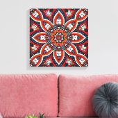 Painterly Nature Boho Floral Mandala Leinwanddruck (Insitu (Wohnzimmer))