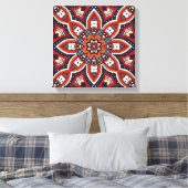 Painterly Nature Boho Floral Mandala Leinwanddruck (Insitu (Schlafzimmer))
