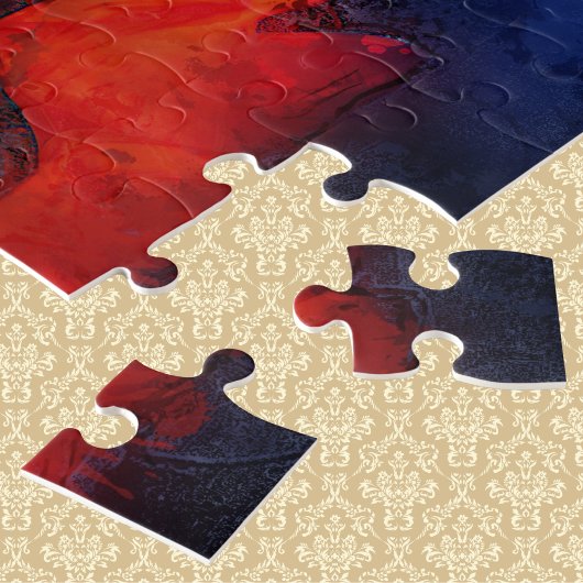 Painterly Orange Sunflowers Puzzle