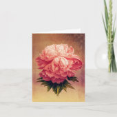 Painterly Pink Peony Folded Mitteilungskarten (Vorderseite)