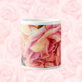 Painterly Pink Roses Jumbo-Tasse