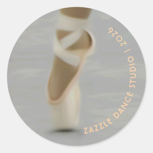 Painterly Pointe Shoe Dance Studio Stickers (Vorderseite)