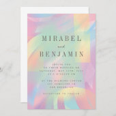 Painterly Rainbow Einladung (Vorne/Hinten)