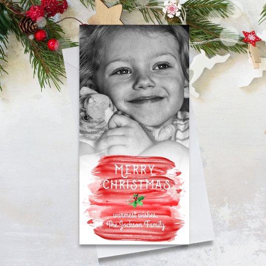 Painterly Red Watercolor Weihnachten - Heiliges Fo