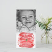 Painterly Red Watercolor Weihnachten - Heiliges Fo (Stehend Vorderseite)