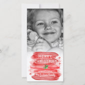 Painterly Red Watercolor Weihnachten - Heiliges Fo (Vorderseite)