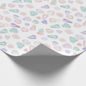 Painterly Seashell Under Sea Birthday Geschenkpapier (Ecke)