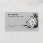 Painterly Silver Pocket Watch Visitenkarte (Rückseite)