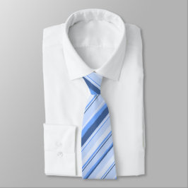 Painterly Striped Blue Krawatte