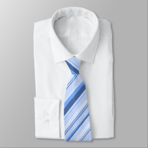 Painterly Striped Blue Krawatte