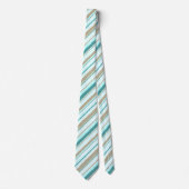 Painterly Striped Mint, zweiseitige Hochzeit Krawatte (Vorderseite)