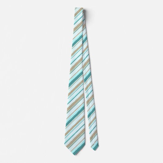 Painterly Striped Mint, zweiseitige Hochzeit Krawatte (Vorderseite)