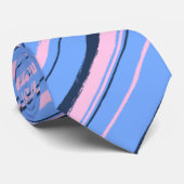 Painterly Striped Peri zweiseitige Hochzeit Krawatte (Gerollt)