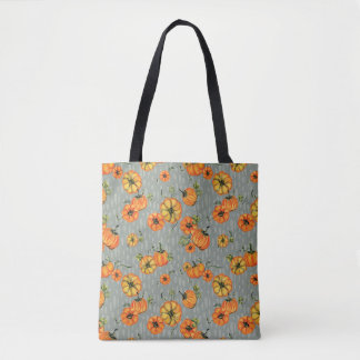 Painterly Watercolor Fall Pumpkins Orange/Griechen Tasche
