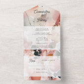 Painterly Watercolor Moderne Pastellfrühlings-Hoch All In One Einladung (Innen Boden)