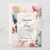 Painterly Watercolor Moderne Pastellfrühlings-Hoch Einladung (Vorderseite)