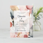 Painterly Watercolor Moderne Pastellfrühlings-Hoch Einladung (Stehend Vorderseite)