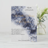 Painterly Watercolor Moody Wedding Einladung (Stehend Vorderseite)