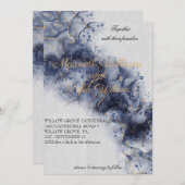 Painterly Watercolor Moody Wedding Einladung (Vorne/Hinten)