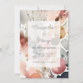 Painterly Watercolor Script Pastel Wedel Foto Save The Date (Vorderseite)