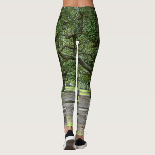 Painterly White Point Gardens Leggings (Rückseite)