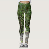 Painterly White Point Gardens Leggings (Vorderseite)