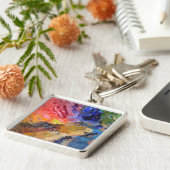 Painter's Palette of Colorful Paints Schlüsselanhänger (Seite)