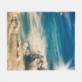 Paintery sky. Beautiful dramatic sky with clouds a Fleecedecke (Vorderseite (Horizontal))