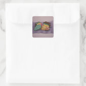 Paintierte Cookies-Aufkleber Quadratischer Aufkleber (Tasche)