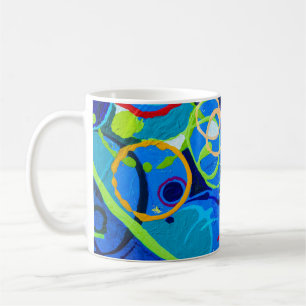 Painting abstract art oil and acrylic color on can kaffeetasse