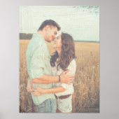 Painting Brush Strokes Painted Overlay Photo Poster (Vorne)