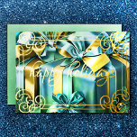 Painting Christmas Gifts Mint Green Blue Folien Feiertagskarte<br><div class="desc">Painting Christmas Gifts Mint Green Blue Designed by Carrie Fink.  Printed and shipped by Zazzle or their partners.</div>