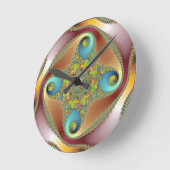 Painting - Fractal Art Runde Wanduhr (Winkel)