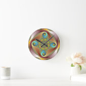 Painting - Fractal Art Runde Wanduhr (Zuhause)