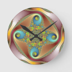 Painting - Fractal Art Runde Wanduhr