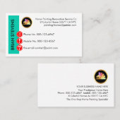 Painting Icons On Cyan Wall Layer Visitenkarte (Vorne/Hinten)