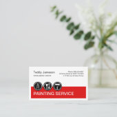 Painting Icons On Red Layer Painter Visitenkarte (Stehend Vorderseite)