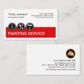 Painting Icons On Red Layer Painter Visitenkarte (Vorne/Hinten)