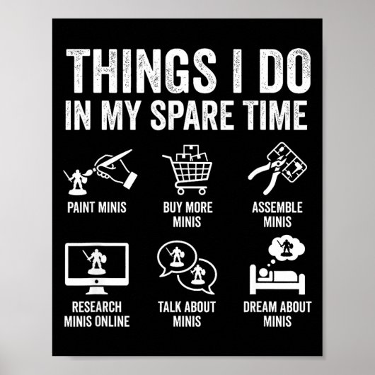 Painting Miniatures Tabletop Wargame Board Games E Poster (Vorne)