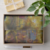 Painting of Bridge Over a Stream Tissue Paper Seidenpapier (Geschenk)