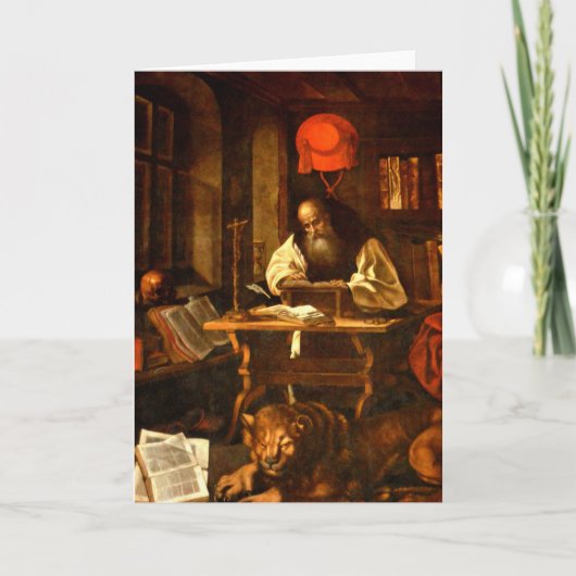 Painting of St Jerome Feiertagskarte (Vorderseite)