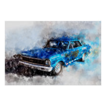 Painting out of a Series of legendary Dragster Pil