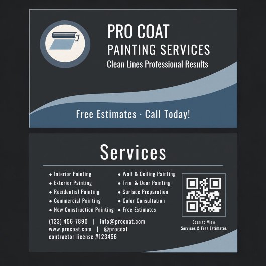 Painting Painter QR Code Professional  Visitenkarte